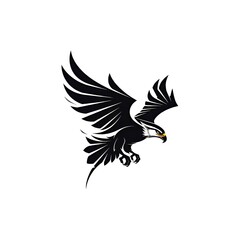 Obraz premium An abstract hawk design, styled to resemble an arrow in flight. Featuring sharp angles and smooth curves on a white background for a sleek aesthetic. 