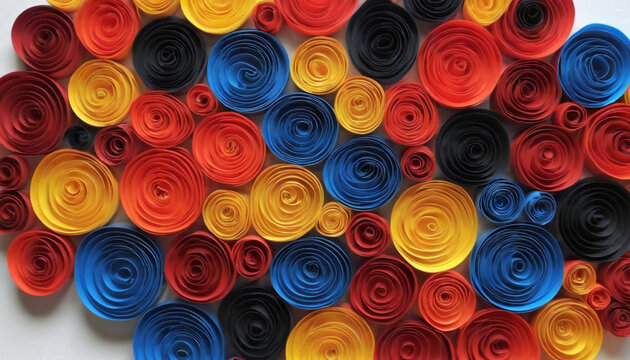 Aesthetic papercraft swirl art