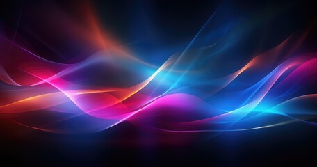 beautiful Abstract blurred background with a colorful glowing light beautiful gradient on a dark black color. 
