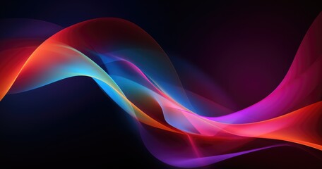 Fototapeta premium beautiful Abstract blurred background with a colorful glowing light beautiful gradient on a dark black color. 