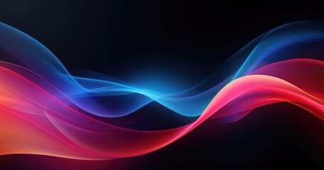 beautiful Abstract blurred background with a colorful glowing light beautiful gradient on a dark black color. 