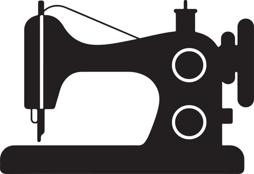 recommend clip art: sewing machine and sewing, Sewing machine icon silhouette vector