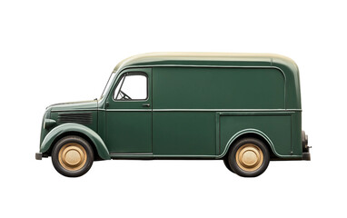 Profile View of Delivery Van isolated on transparent Background