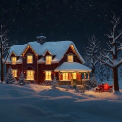 Christmas night in the city