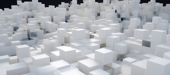 Endless 3D Cubes Landscape - Abstract Background