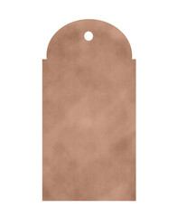 hang tag brown paper with cut out hole 