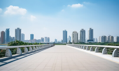 Serene City Promenade: Modern Urban Escape