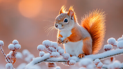squirrel on a snow