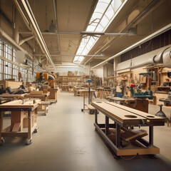 Modern Woodworking Workshop Interior Design