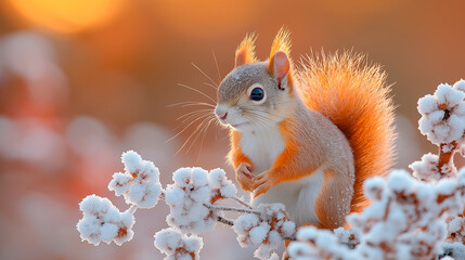 squirrel on a snow