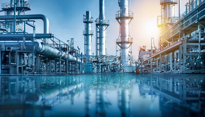 Fototapeta premium The chemical industry extends to various industries such as plastics, synthetic fibers, petroleum, rubber, pharmaceuticals, dyes, etc, internationalization. Generative AI
