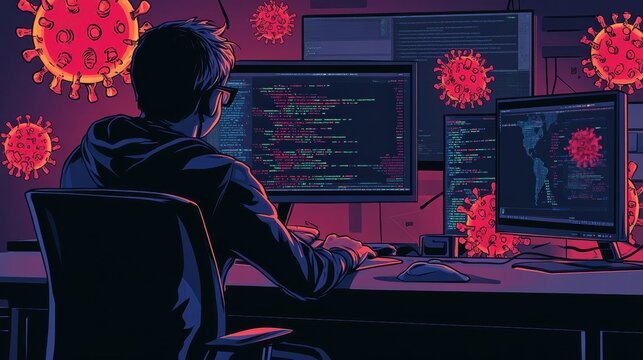 cybersecurity expert working during covid-19 pandemic