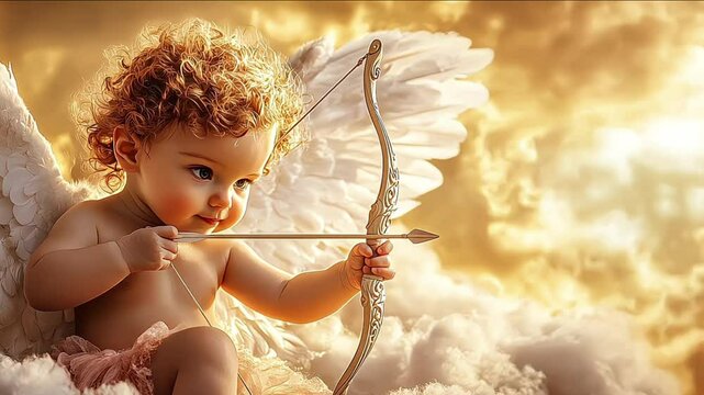 Cupid in the Golden Clouds