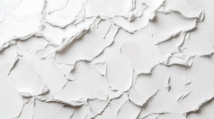 Obraz premium White clay texture, hand painted with a relief effect.