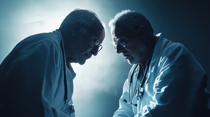 doctors discussing serious case medical professionals consultati