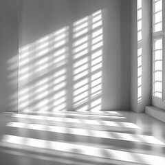 Fototapeta premium Natural Light Rays Casting Minimal Shadow - Transparent PNG