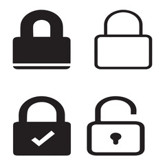 Lock vector|Lock symbol vector|Antique lock vector|Locked box vector|Electronic lock vector|Password lock vector|Safety lock vector|Door lock vector|Lock mechanism vector design icon symbol set