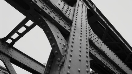 Naklejka premium Intricate Steel Bridge Framework
