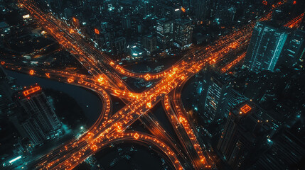 Obraz premium Smart digital Innovation city with connection network reciprocity over the cityscape. of future smart wireless digital city and social media networking systems that connects people with in city