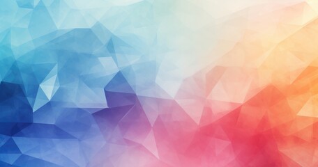 Fototapeta premium beautiful color watercolor background with geometric shapes, triangle pattern for presentation design