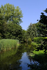 Obraz premium Am Mühlgraben in Zeitz, Burgenlandkreis, Sachsen-Anhalt, Deutschland
