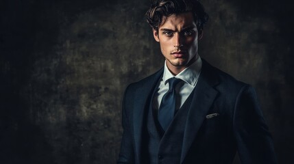 Fototapeta premium sophisticated man in classic suit