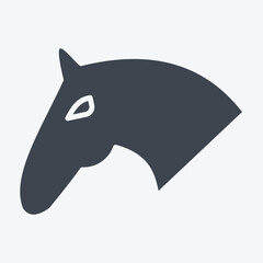 Obraz premium Icon Horse. related to Equestrian Sport symbol. glyph style. design editable