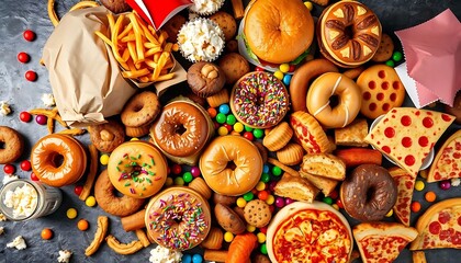 Unhealthy Food Junk Food Background