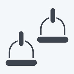 Icon Strups. related to Equestrian Sport symbol. glyph style. design editable