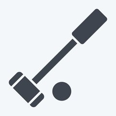 Icon Polo. related to Equestrian Sport symbol. glyph style. design editable