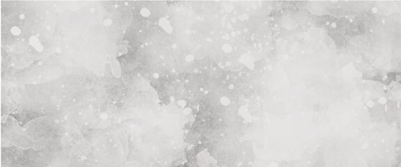 Vector White watercolor background painting with cloudy distressed texture.Gray watercolor textured background design.