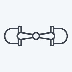Icon Snaffle. related to Equestrian Sport symbol. line style. design editable