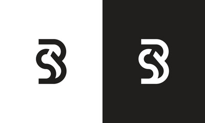 SB logo, monogram unique logo, black and white logo, premium elegant logo, letter SB Vector