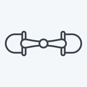 Icon Snaffle. related to Equestrian Sport symbol. line style. design editable