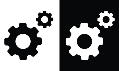 Setting Icon set. Cog Settings Icon Symbol .