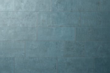Naklejka premium Blue background wall with paper squares, 3D rendering, high resolution, high quality, high detail