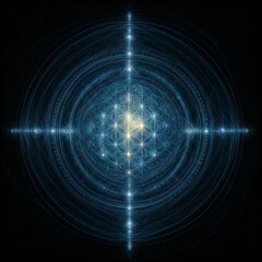 Naklejka premium Mystic Geometry in blue Mist