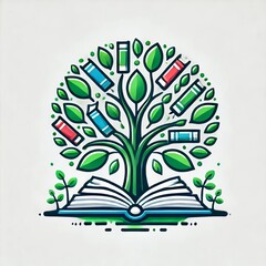tree with book