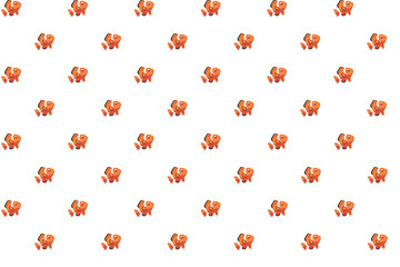 Cute pattern of heart-shaped goldfish snacks perfect for Valentine's Day celebrations in a playful design