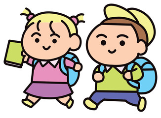Little students clipart.