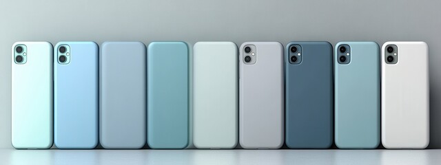 Modern smartphone designs studio showcase product photography minimalist setting close-up view technology aesthetic