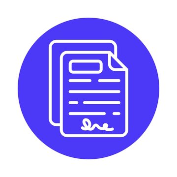 recommend clip art: Contract Vector Circle Outline Icon. Eps 10 File 