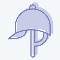 Icon Helmat. related to Equestrian Sport symbol. two tone style. design editable
