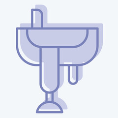 Icon Saddle. related to Equestrian Sport symbol. two tone style. design editable