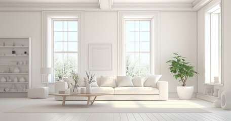 beautiful random white family room background