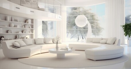 beautiful random white family room background