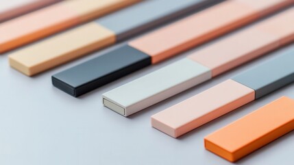 Obraz premium Artistic color palette display studio product photography contemporary eye level artistic expression in design