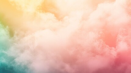 Fototapeta premium Soft pastel gradient of colorful clouds in the sky.