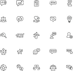 Customer Feedback Icons Reviews, Ratings, Satisfaction, and Support