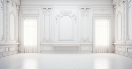 beautiful random white room background